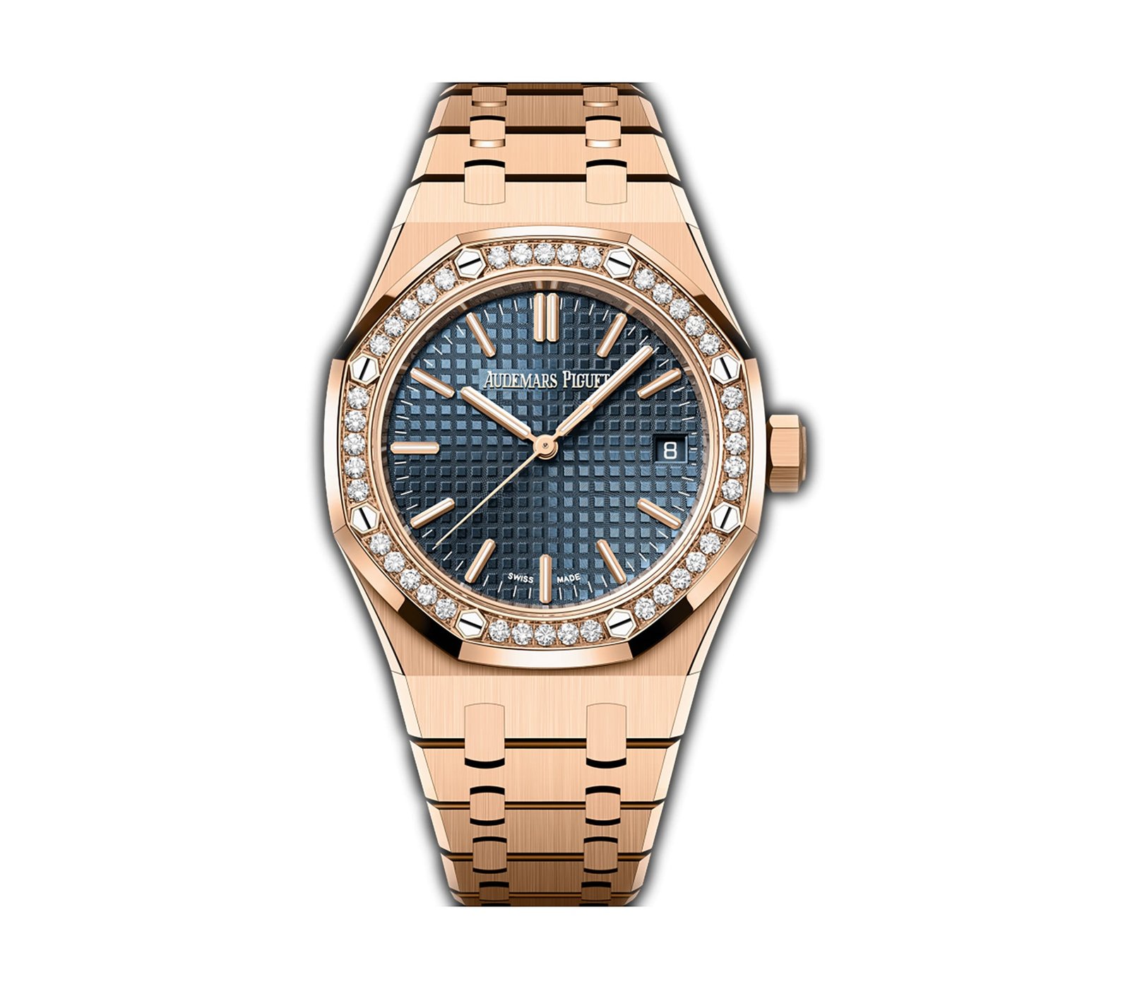AP-15551OR.ZZ_.1356OR.05.jpg 37mm 18k Rose Gold Diamond Bezel Blue Dial Automatic - 图片 1