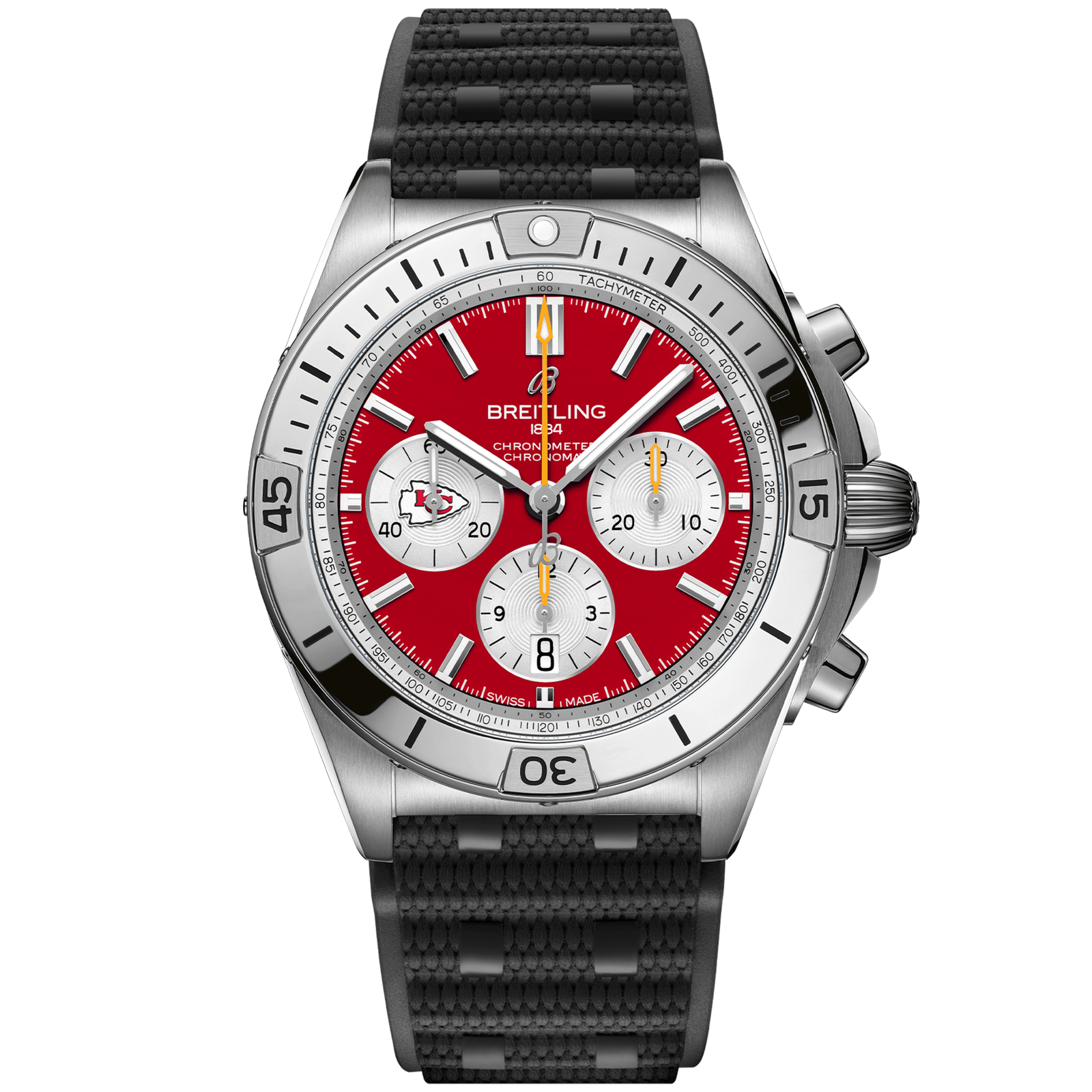 Chronomat_B0142_AB01342B1K5S1_RUBBER_KANSAS_CITY_CHIEFS_DIGITAL-scaled-1.png Chronomat B01 42 NFL Kansas City Chiefs Edition AB01342B1K5S1 - 图片 1