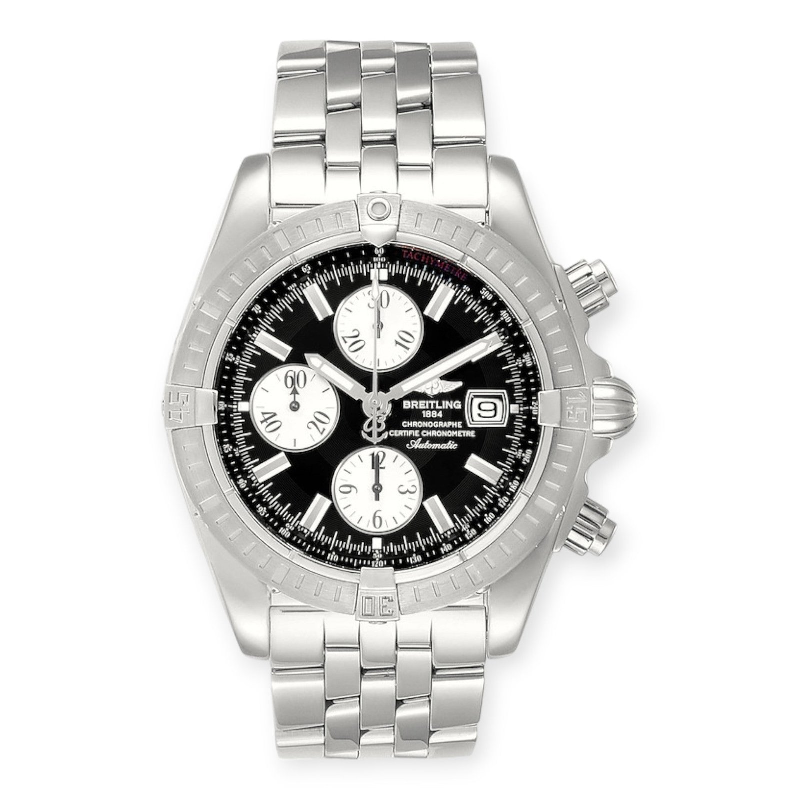 Pre-Owned-Breitling-Chronomat-Evolution-A13356-Steel-Black-Dial-Steel-Mens-Watch-JD-Watches-NY.jpg Breitling Chronomat Evolution A13356 Steel Black Dial Steel Mens Watch - 图片 1