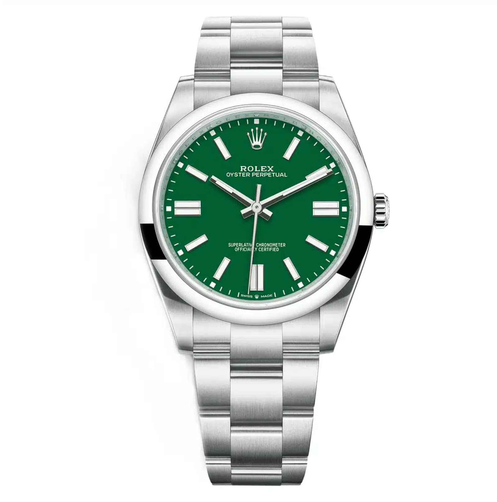 Pre-Owned-Rolex-Oyster-Perpetual-124300-0005-Green-Dial-with-Smooth-Bezel-and-Stainless-Steel-Oyster-Bracelet-JD-Watches-NY.png Rolex Oyster Perpetual 124300-0005 – Green Dial with Smooth Bezel and Stainless Steel Oyster Bracelet - 图片 1
