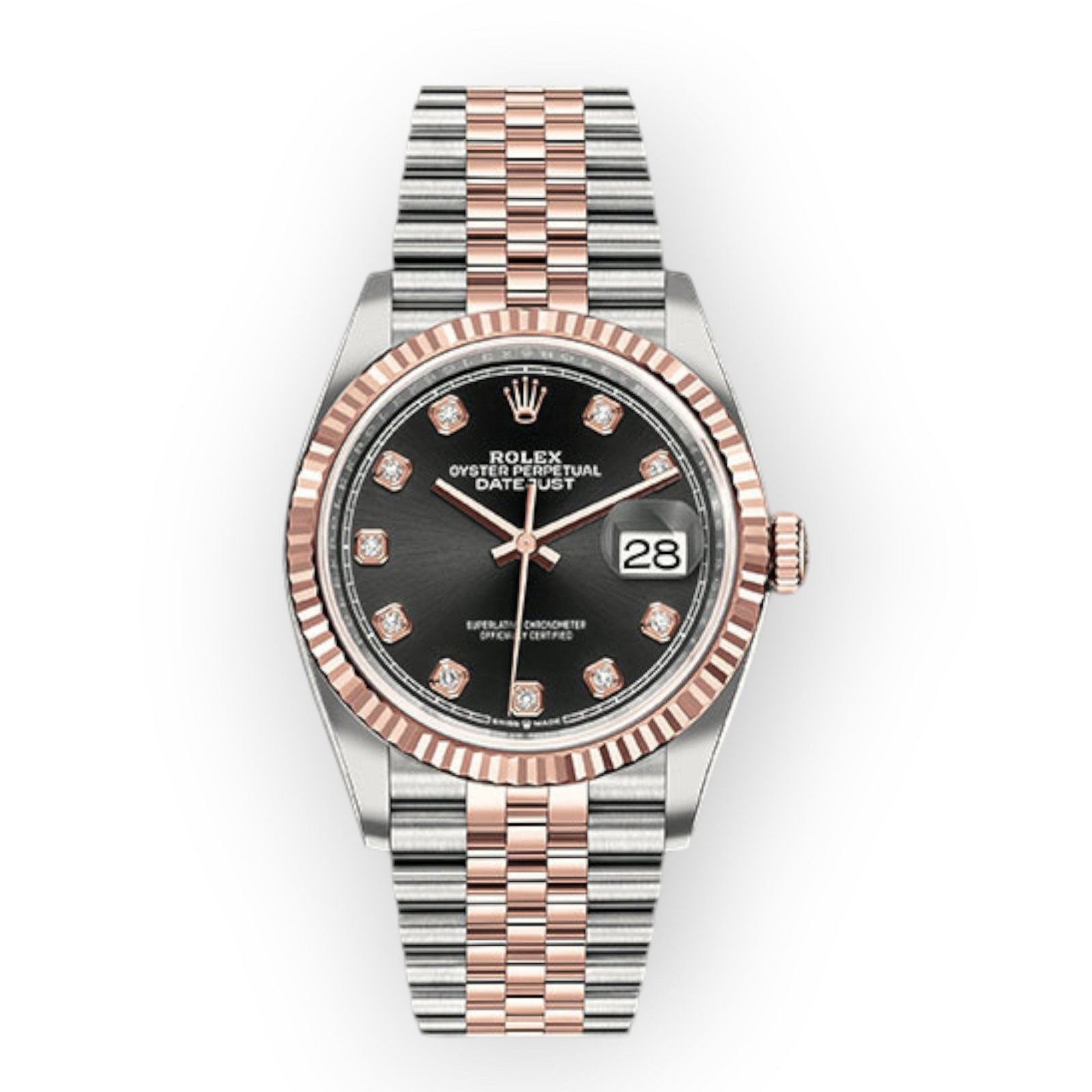Pre-Owned-Rolex-Steel-and-Everose-Rolesor-Datejust-36-Watch-Black-Diamond-Dial-Jubilee-Bracelet-JD-Watches-NY.jpg Rolex Steel and Everose Rolesor Datejust 36 Watch Black Diamond Dial - Jubilee Bracelet - 图片 1