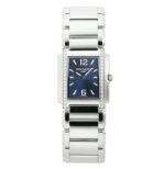 25mm Steel Diamond Bezel On Blue Arabic Dial Quartz - 图片 2